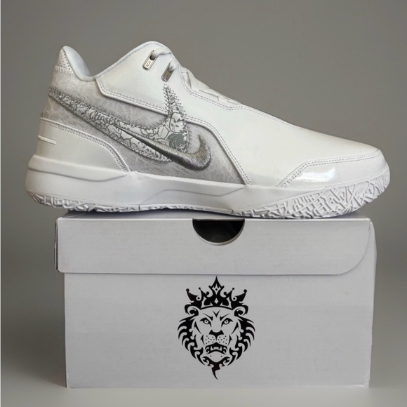 White and Gray High-Top Sneakers